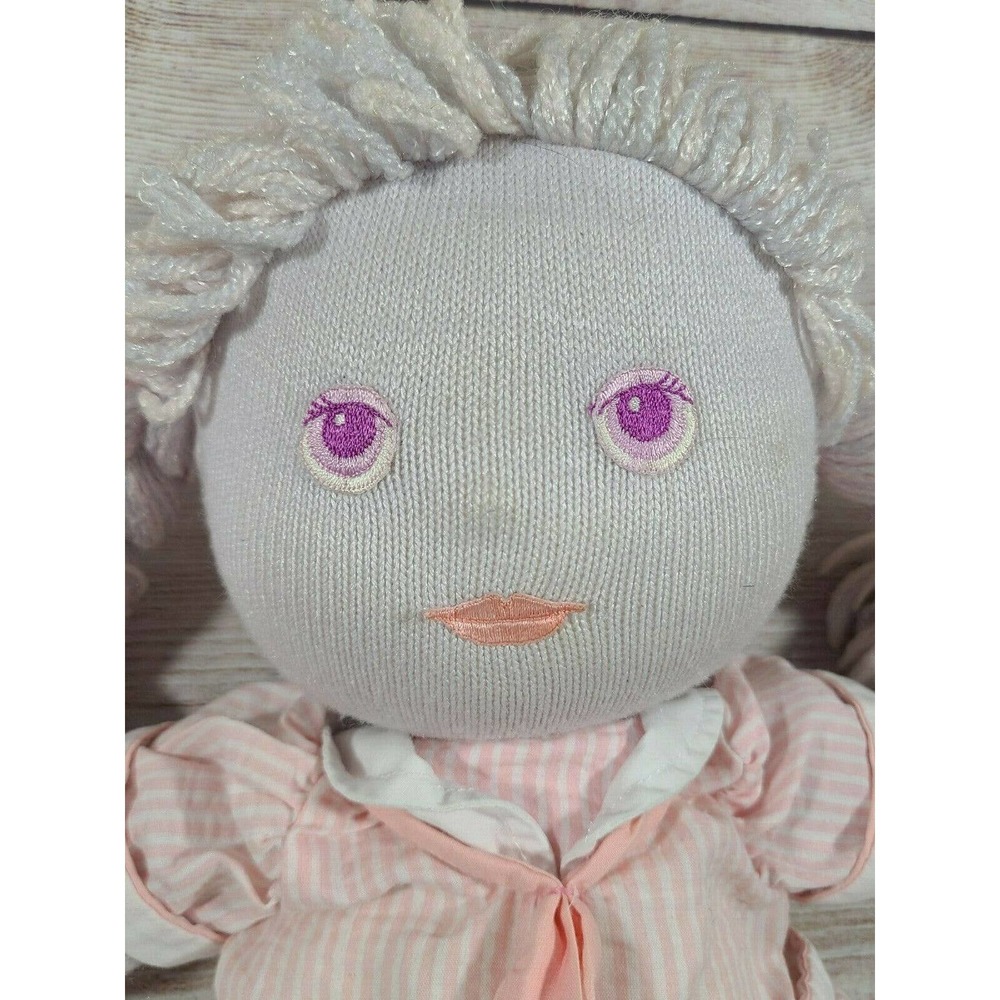 Vintage Playskool Grandmas Marshmallow Baby Cloth Doll + Outfit Braids 1986 16" - Picture 3 of 7